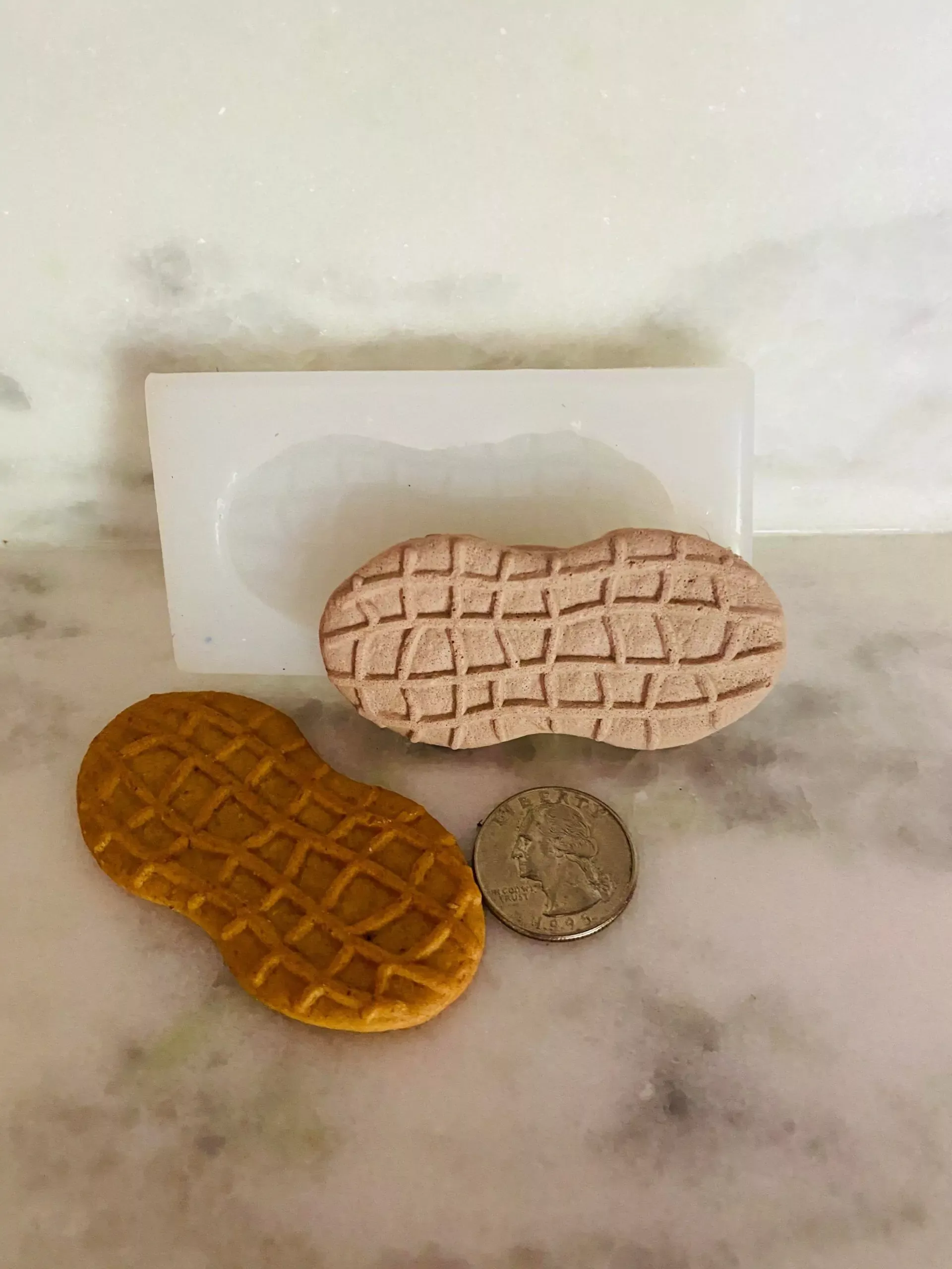 Peanut Cookie Top Half Only Embeds 1 Cavity Silicone Mold 833