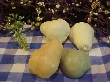 Pear Half Small Soap 2 Cavity Silicone Mold 43
