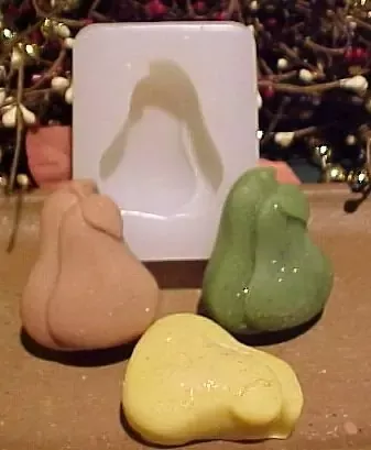 Pear Small Soap 1 cavity Silicone Mold 5198
