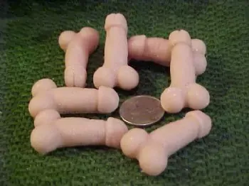 Penis Embeds 2 Cavity Silicone Mold 2567