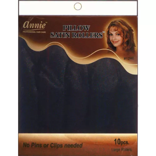Pillow Satin Rollers 10Ct- Black