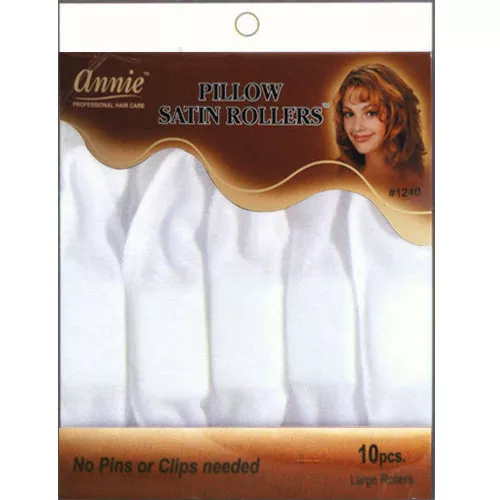 Pillow Satin Rollers 10Ct- White