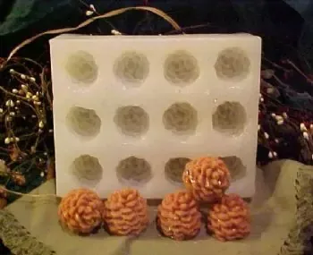 Pine Cone Tarts 12 Cavity Silicone Mold 374
