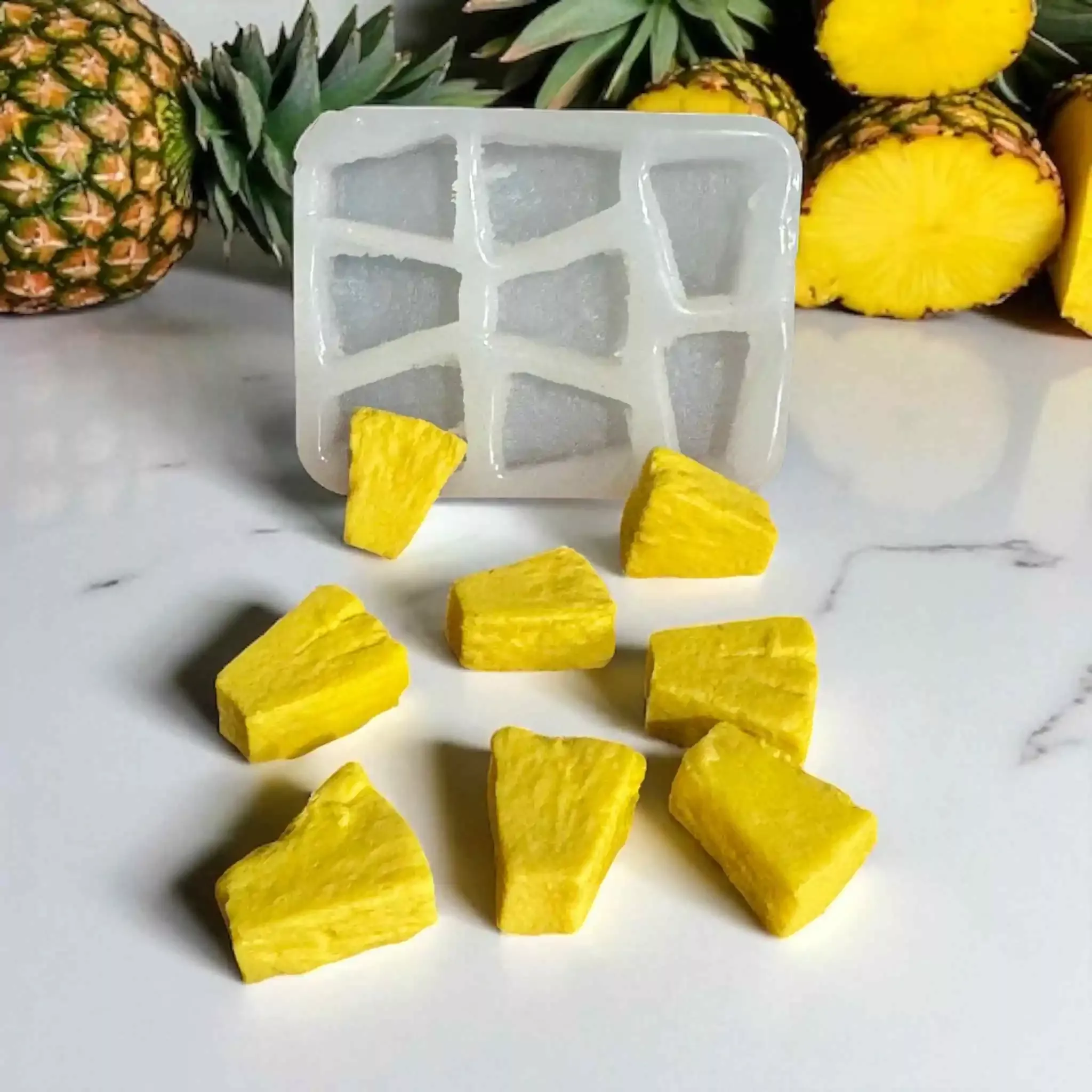 Pineapple Chunk Silicone Mold Embeds 8 Cavity 5218