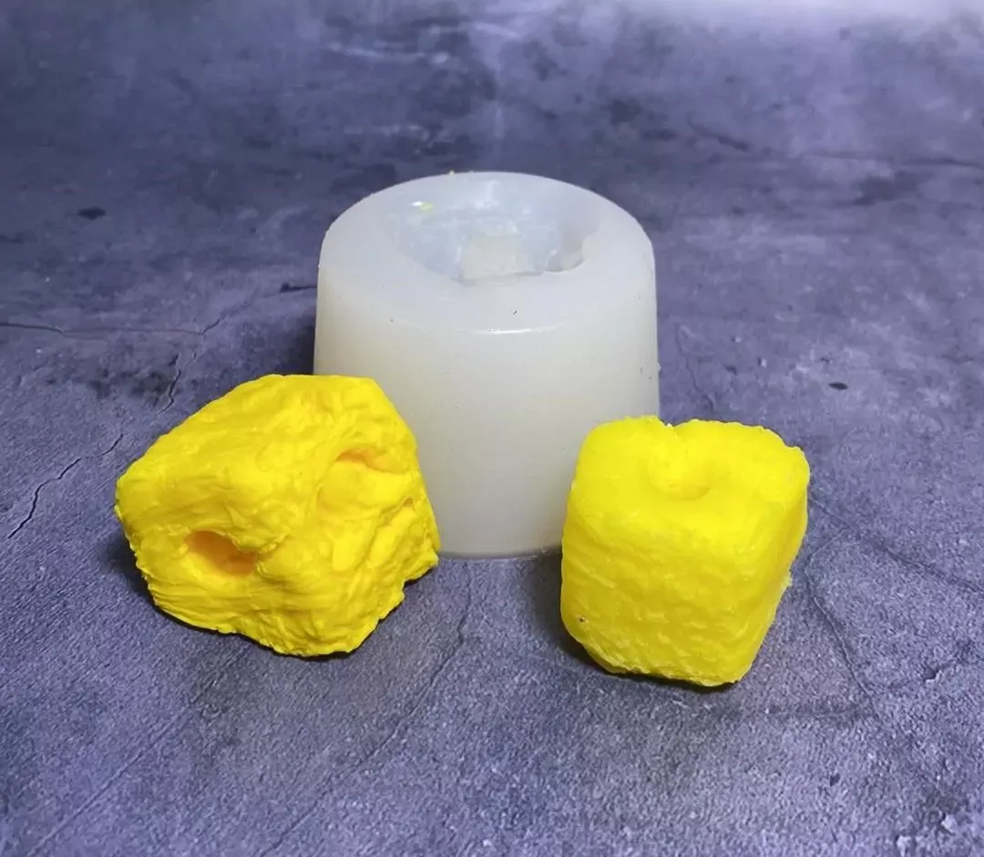 Pineapple Chunk Straw Topper 1 Cavity Silicone Mold 1755