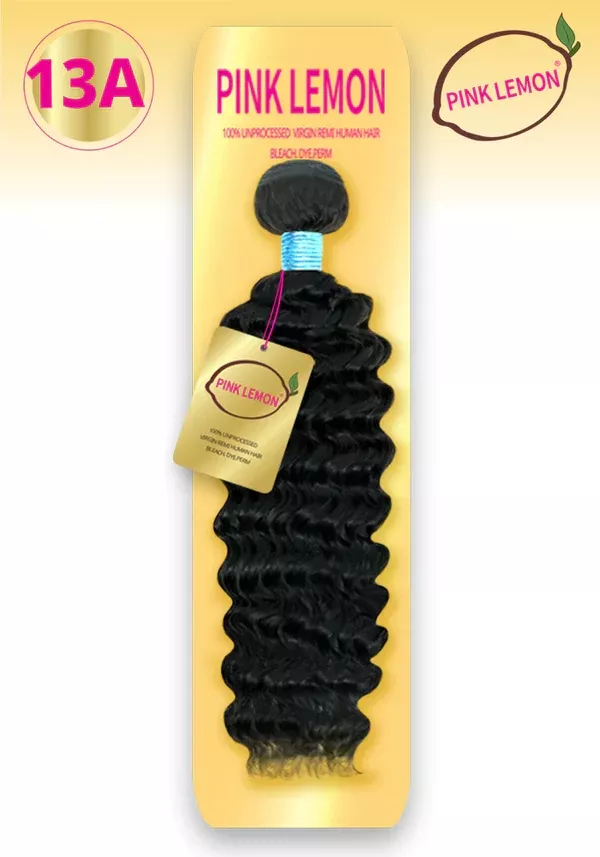 PINK LEMON – 100% 13A VIRGIN HAIR BUNDLE BLEACH, DYE, PERM (DEEP WAVE)