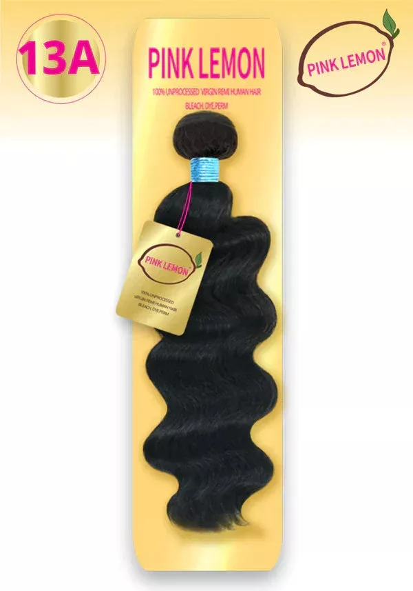 PINK LEMON – 100% 13A VIRGIN HAIR BUNDLE BLEACH, DYE, PERM (LOOSE WAVE)