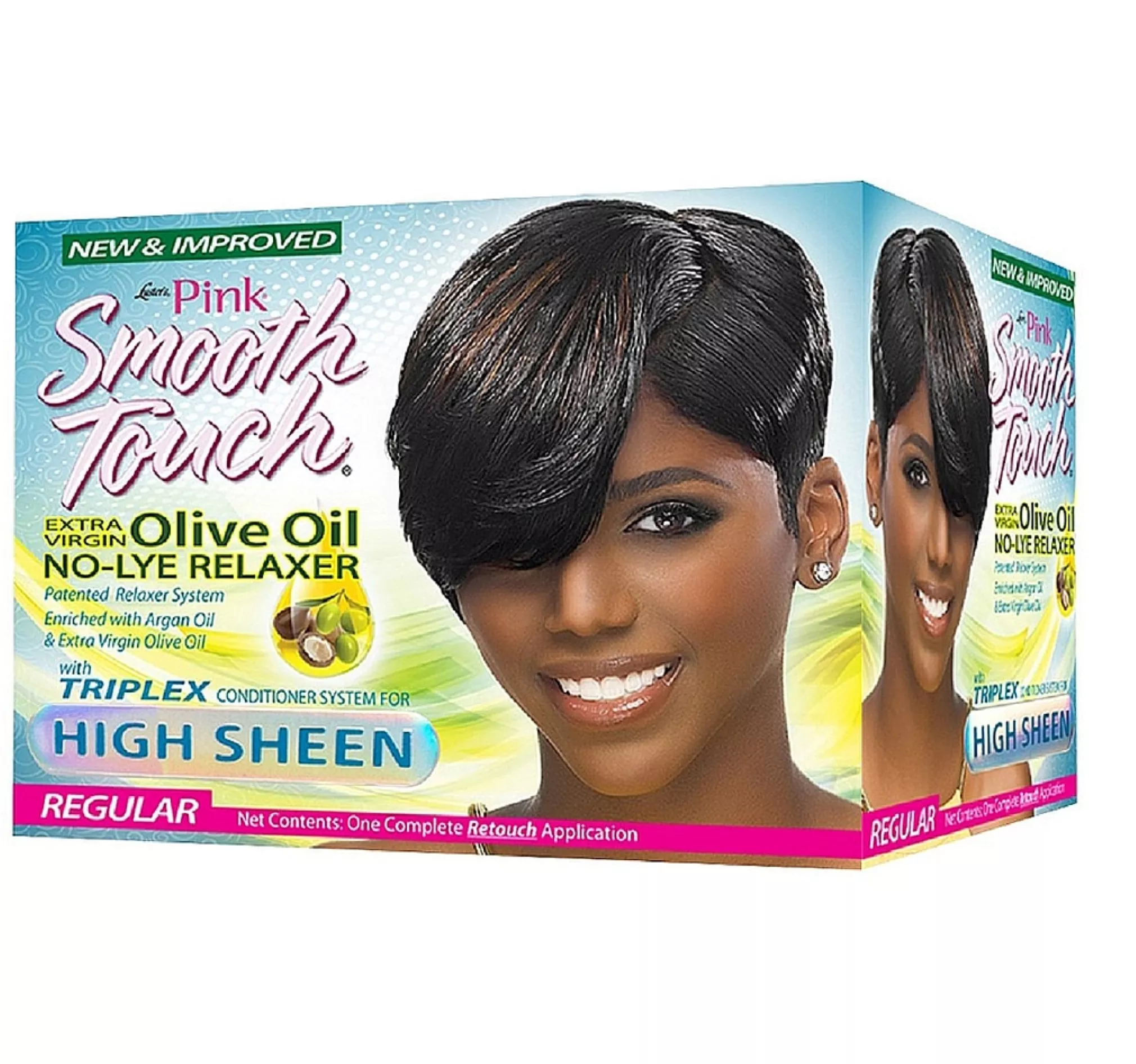Pink Smooth Touch Extra Virgin Olive Oil No-Lye Relaxer Kit