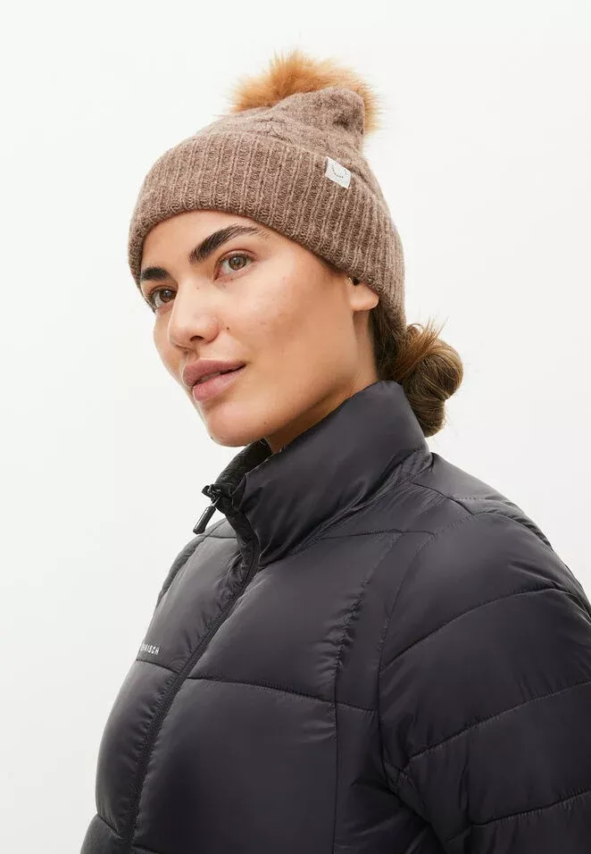 Pom Braid Beanie, Nougat