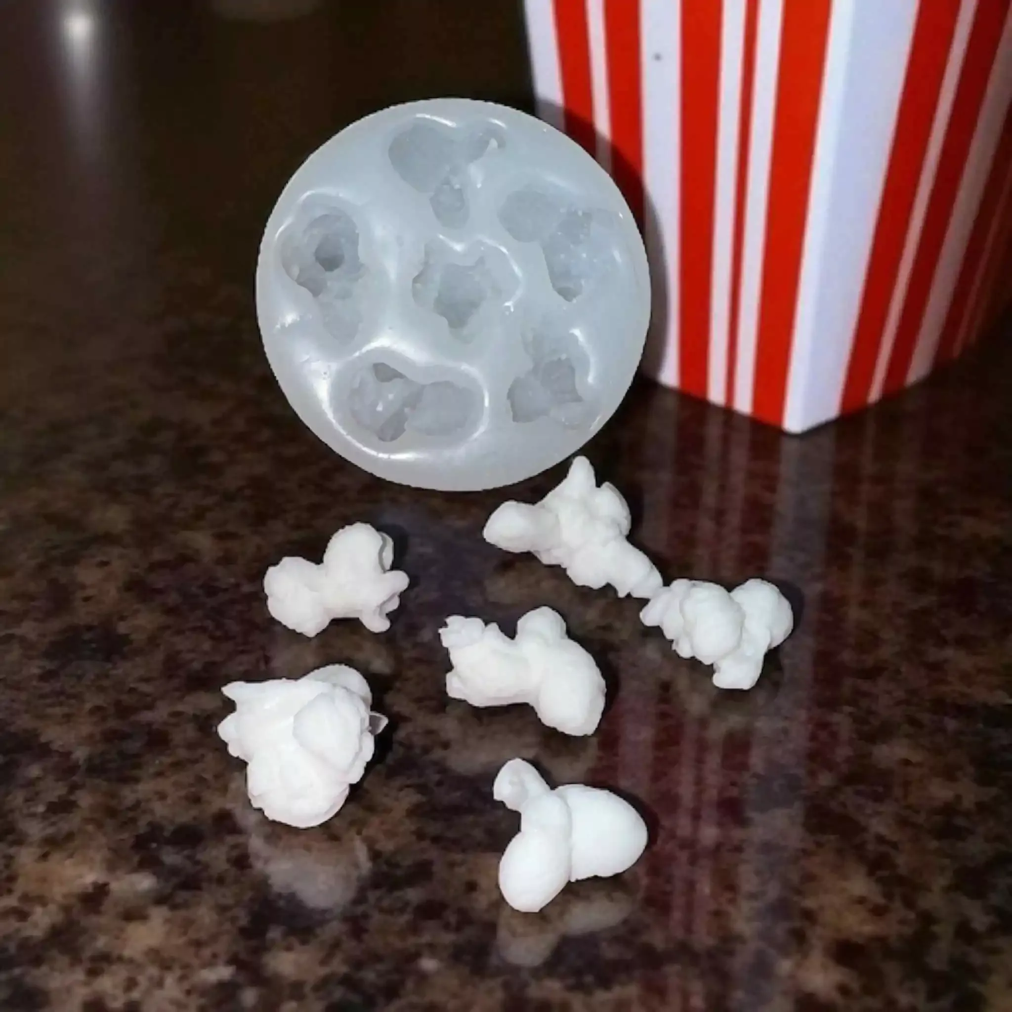 Popcorn Silicone Mold Embeds 6 Cavity 2140