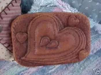 Prim Heart with Stiching Large Soap Silicone Mold 18