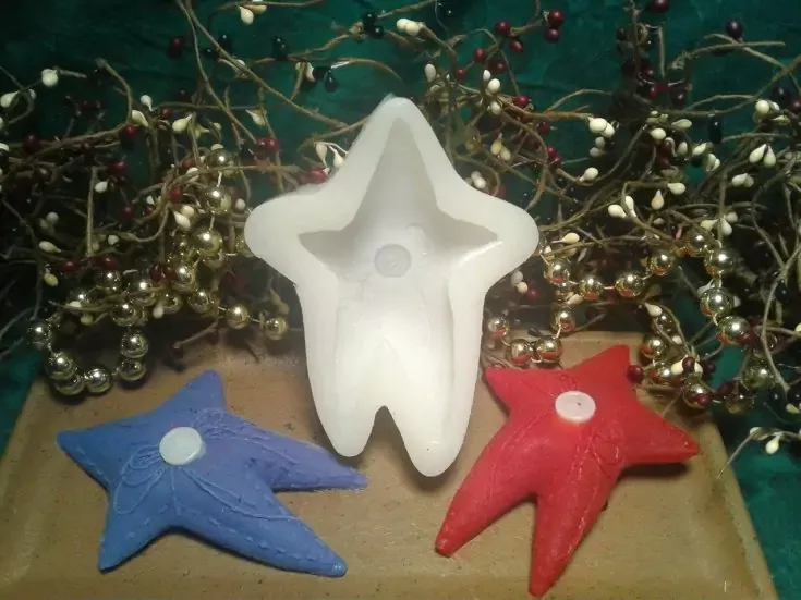 Prim Star Pillow Small Soap 1 Cavity Silicone Mold 2465