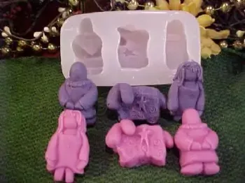 Primitive Friends Tarts 3 Cavity Silicone Mold 5272