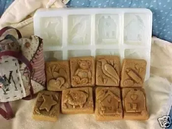 Primitive Small Soaps 8 Cavity Silicone Mold 291