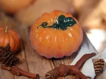 Pumpkin Silicone Mold 3.8 oz. Votive 1 Cavity 1253