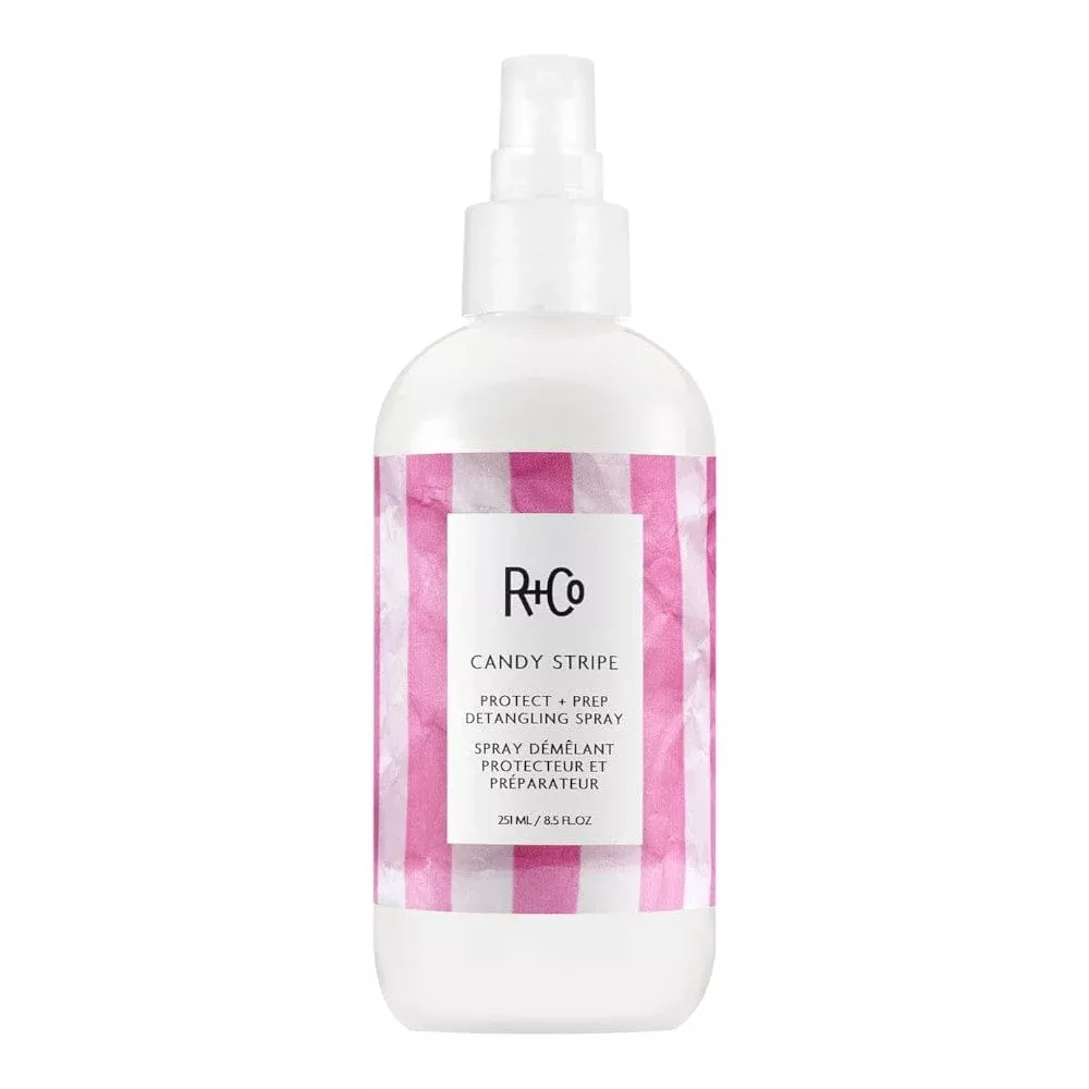 R+Co Candy Stripe Protect + Prep Detangling Spray