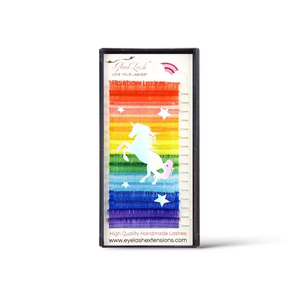 Rainbow Unicorn Eyelash Extensions – Volume