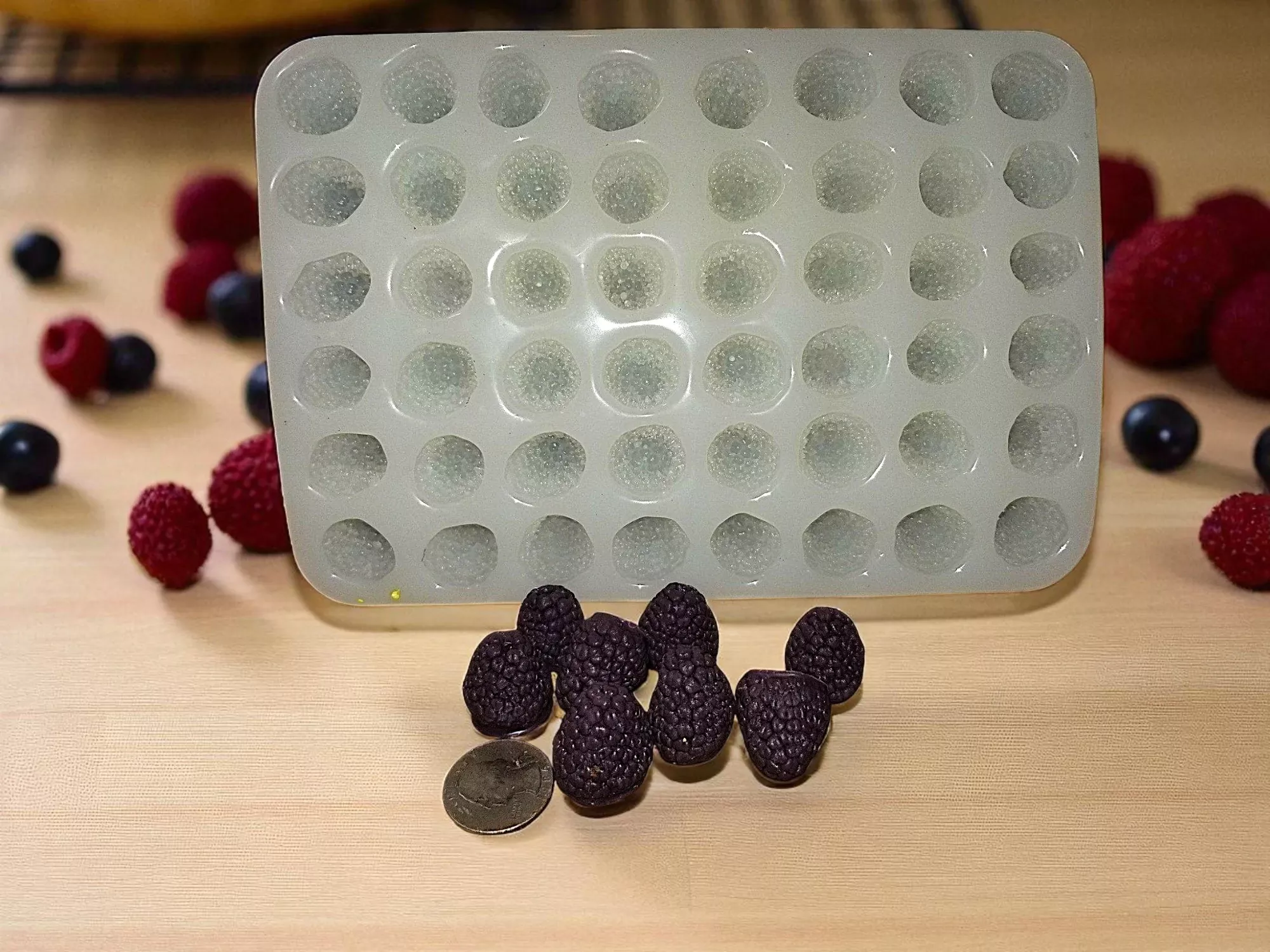 Raspberry Embeds 48 Cavity Silicone Mold 200