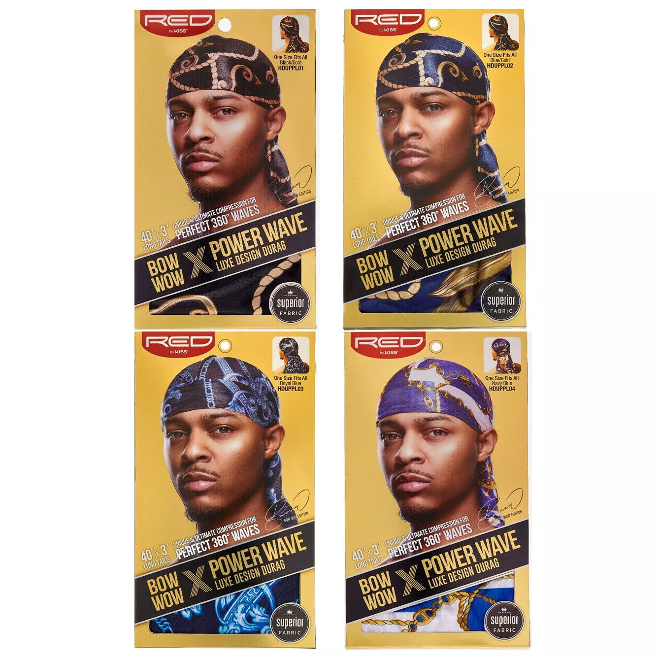 RED BY KISS BOW WOW POWER WAVE LUXE DESIGN DURAG