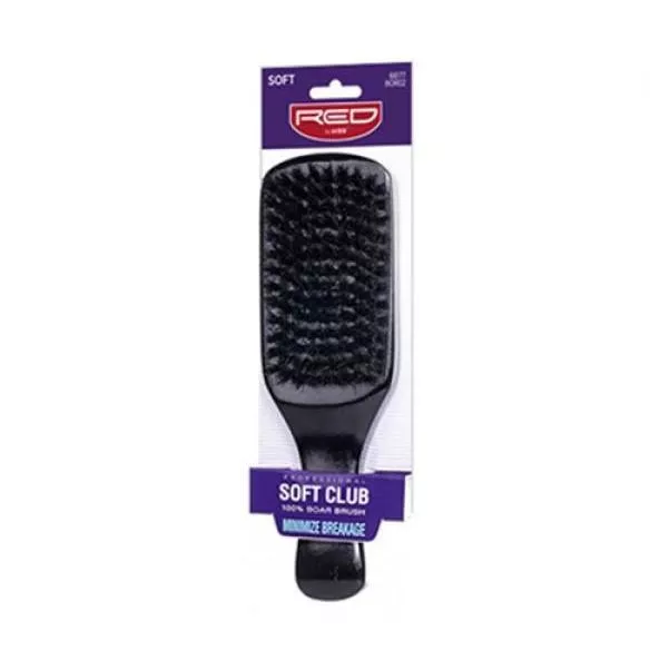 RED BY KISS PREMIUM 100% BOAR CLUB BRUSH: SOFT, MEDIUM