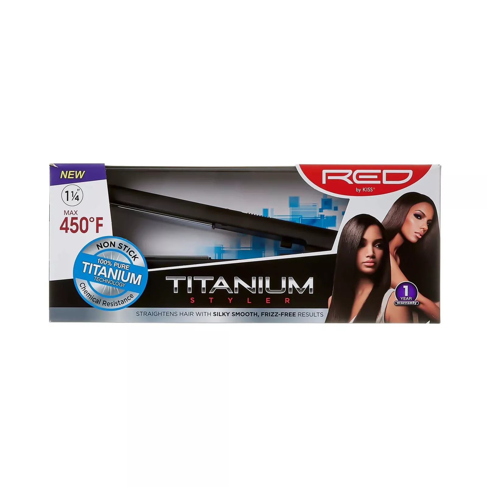 RED BY KISS TITANIUM STYLER 1 1 /4 " FLAT IRON - FITS125