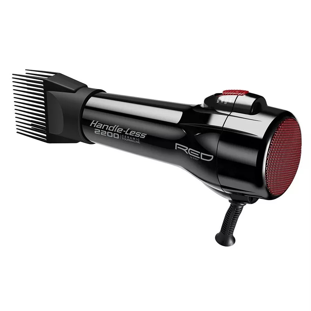 Red Handle-Less 2200 Ceramic Hairdryer
