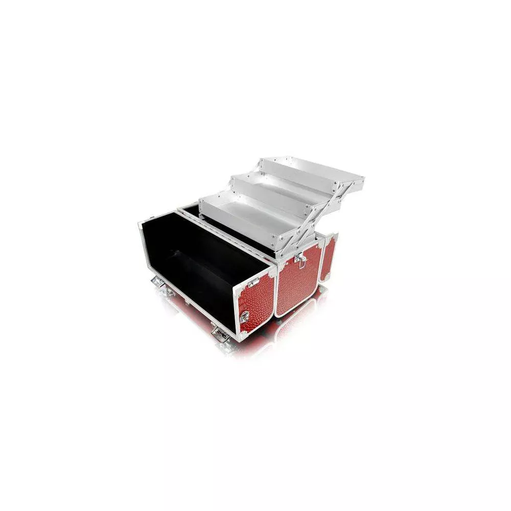 Red Train Case with Crocodile Texture Style No. TS-94