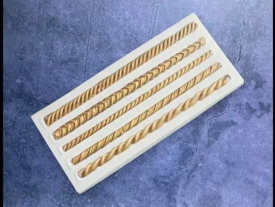 Rope Embed 5 Cavity Silicone Mold 834