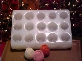 Rose Bud Tarts .8 15 Cavity Silicone Mold 366