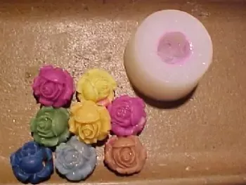 Rose Embed 1 Cavity Silicone Mold 2746