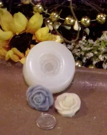 Rose Embed 1 Cavity Silicone Mold 2754