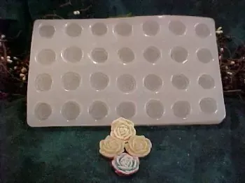 Rose Embeds 28 Cavity Silicone Mold 6065