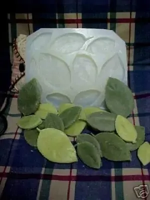 Rose Leaf Embeds 11 Cavity Silicone Mold 2234