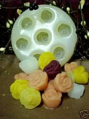 Rose Mini Embeds 7 Cavity Silicone Mold 2033