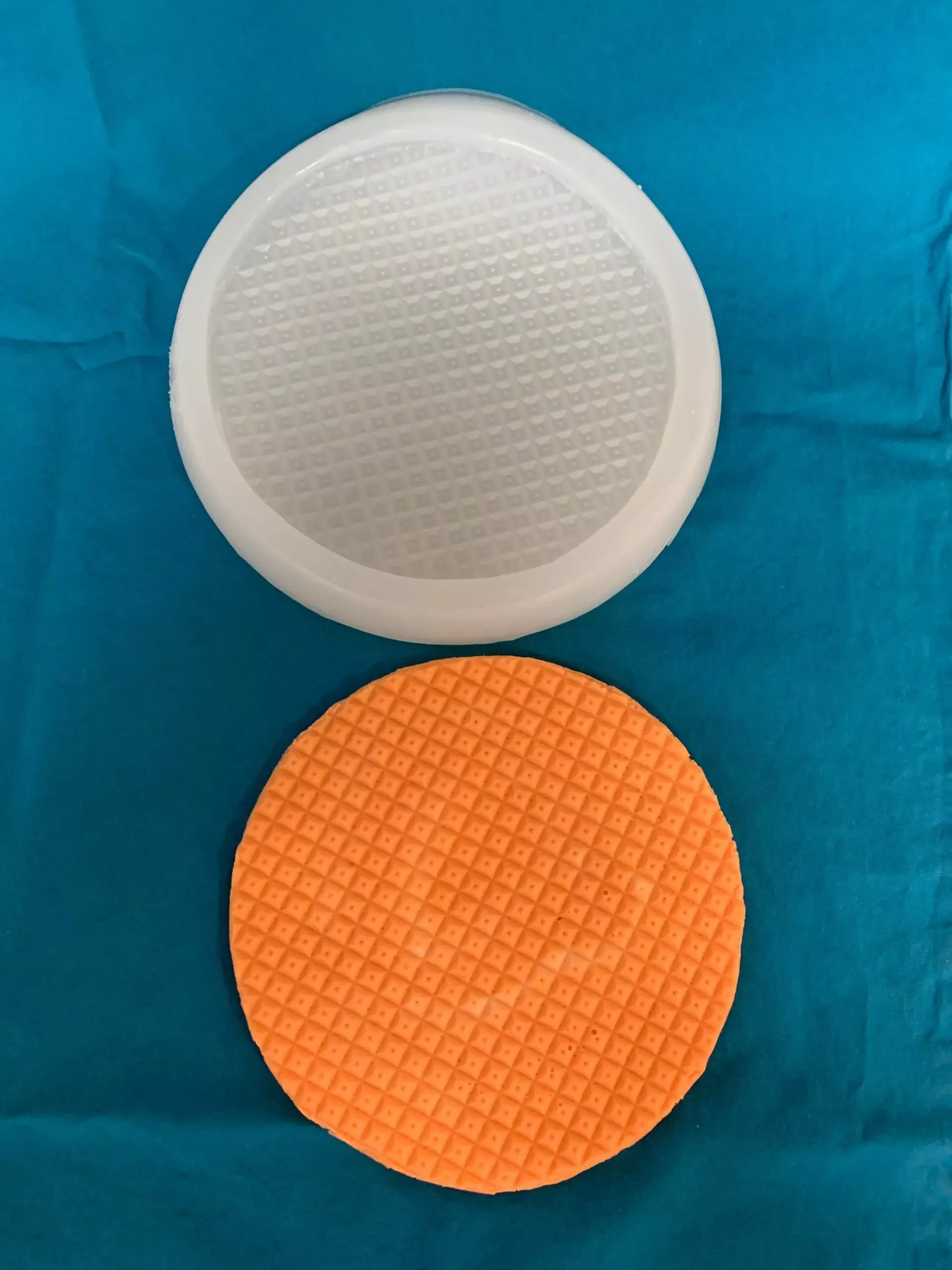 Round Flat Impression Matt 7 inch 1 Cavity Mold 1065