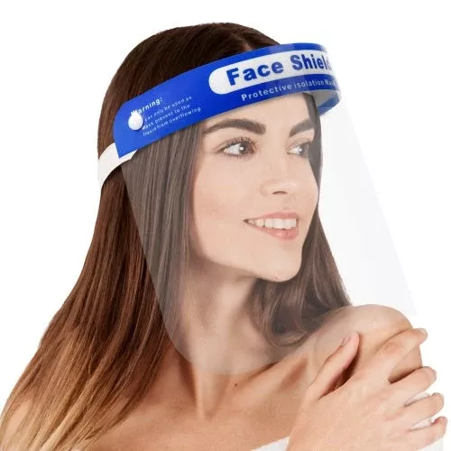 Safety Face Shield with Protective Clear Film with Elastic Band Reusable Full Face