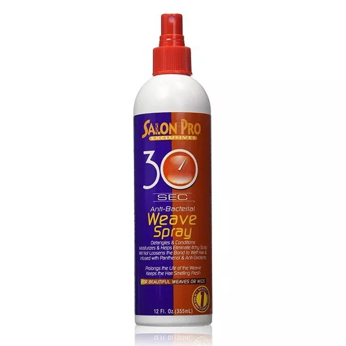 Salon Pro 30 Seconds Anti - Bacterial Weave Spray 12 oz