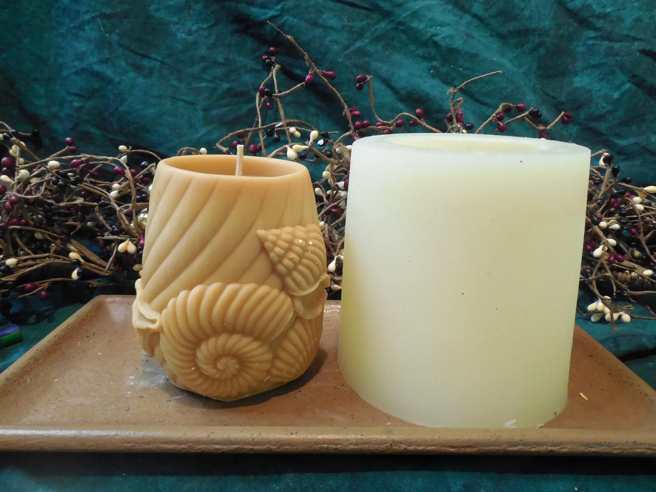 Seashell Glass Candle 1 Cavity Silicone Mold 1457