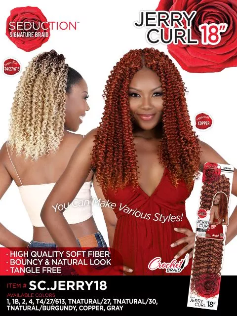 Seduction Signature Braid JERRY CURL 18″ Crochet Braid (SC.JERRY18)