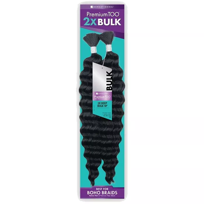 Sensationnel Premium Too Human Hair Blend 2X Bulk Braids - 2X DEEP BULK 18"