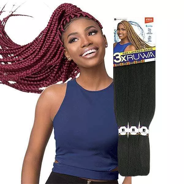 SENSATIONNEL SYNTHETIC 3X RUWA PRE STRETCHED BRAID24 "