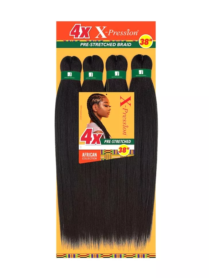 SENSATIONNEL X-PRESSION AFRICAN COLLECTION 4X PRE STRETCHED 38 "