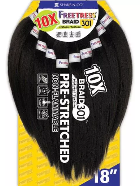 Shake N Go FreeTress Pre-Stretched 10X BRAID 301 18″