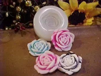 Shallow Rose Embed 1 Cavity Silicone Mold 2603