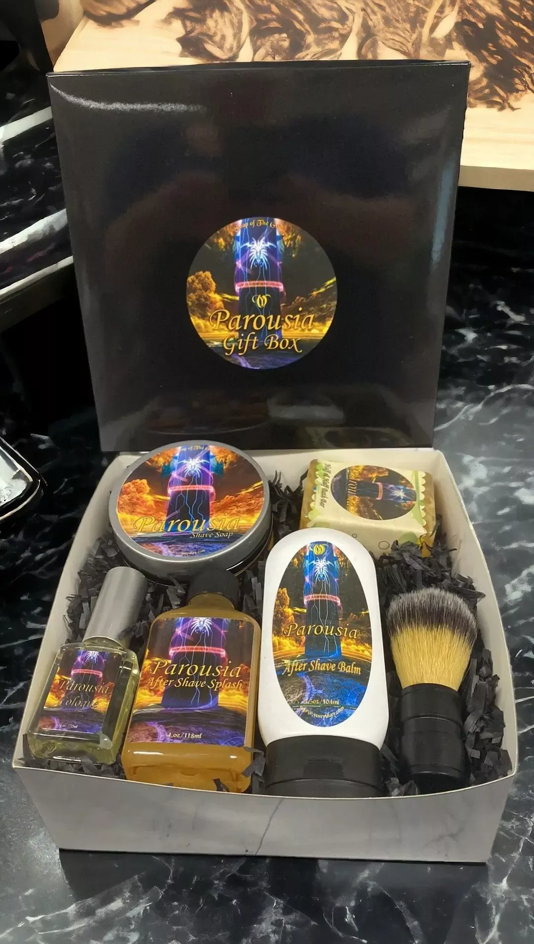 Shaving Soap Six Piece Gift Box