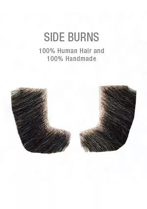 SIDE BURNS [100% Human Hair]
