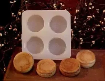 Silver Dollar Pancakes Small Soap 4 Cavity Silicone Mold 921