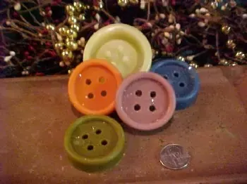Simple Button Embed 1 Cavity Silicone Mold 2561