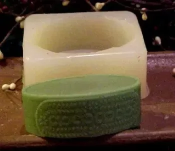 Simple Oval Small Soap 1 Cavity Silicone Mold 5205