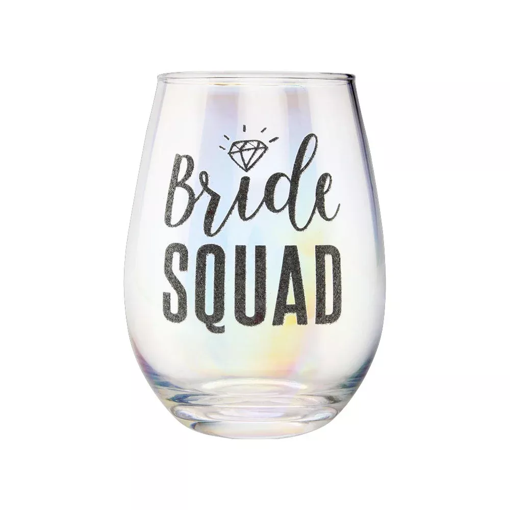 Slant Collections Bride Squad Wine Glass – 20 oz